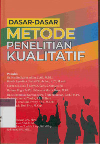 Image of Dasar-dasar Metode Penelitian Kualitatif
